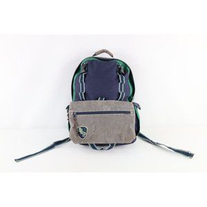 Vintage Gap Distressed Spell Out Corduroy Color Block Backpack Book Bag